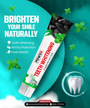 Teeth Whitening Toothpaste (185 gm) - Power Foods