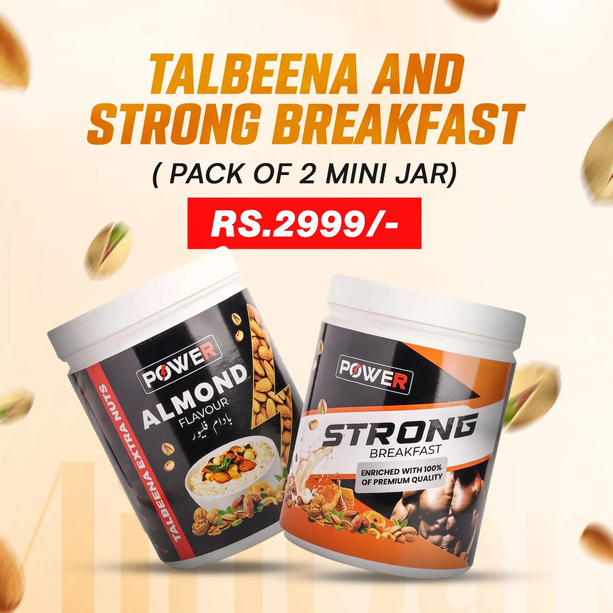 Talbeena & Energy Breakfast Mini Jar (Pack of 02) - Power Foods