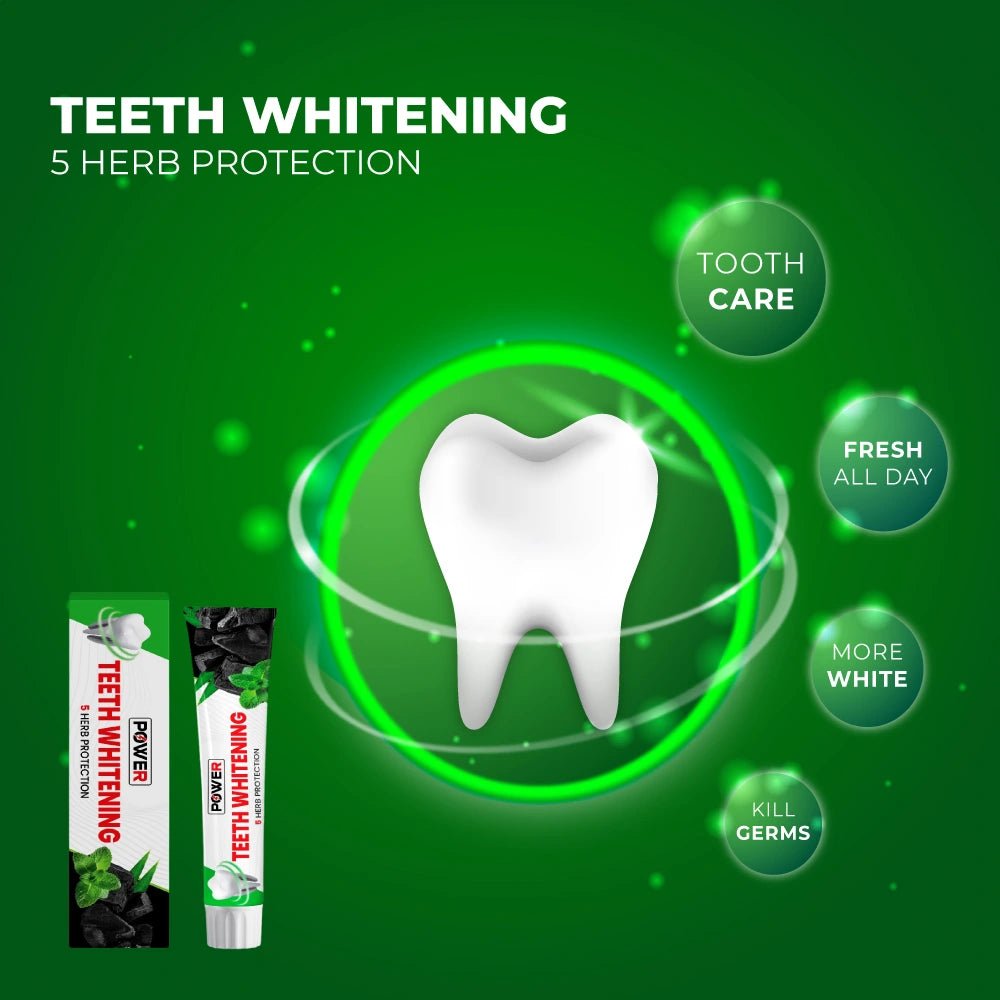 Teeth Whitening Toothpaste (185 gm) - Power Foods
